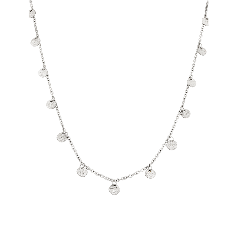 PURELEI Malihini Kette aus nickelfreiem Silber mit kleinen Coins, elegant und vielseitig für Layering-Styles.