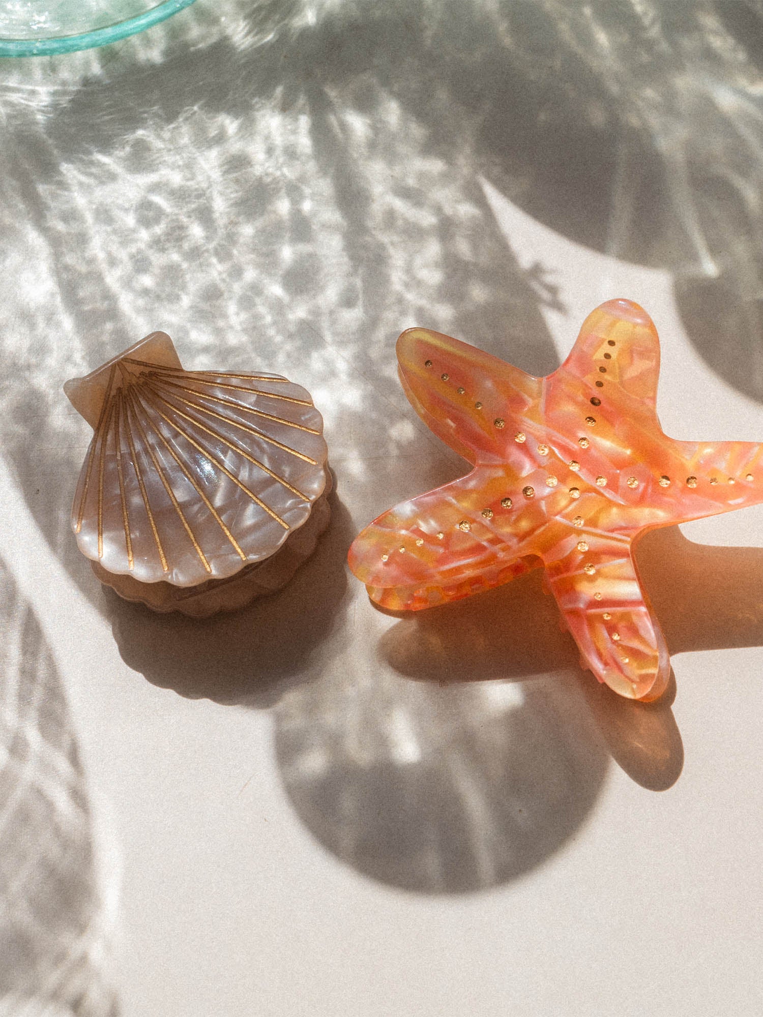 Beige Shell Hair Clip