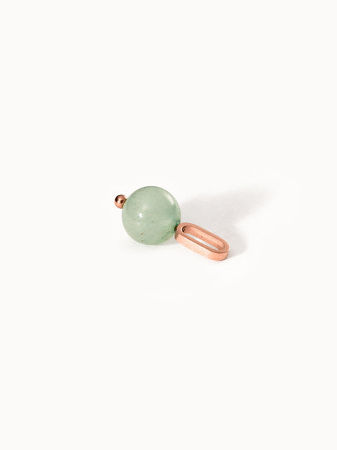 Aventurine Charm aus rosévergoldetem Edelstahl mit natürlichem Aventurin, pure feminine Eleganz von PURELEI.