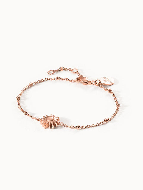 Roségoldenes Armband mit Sonnenmotiv von PURELEI, elegant und feminin.