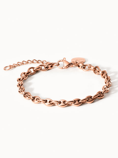 Roségoldenes Armband mit Kettendesign von PURELEI, elegant und modern.