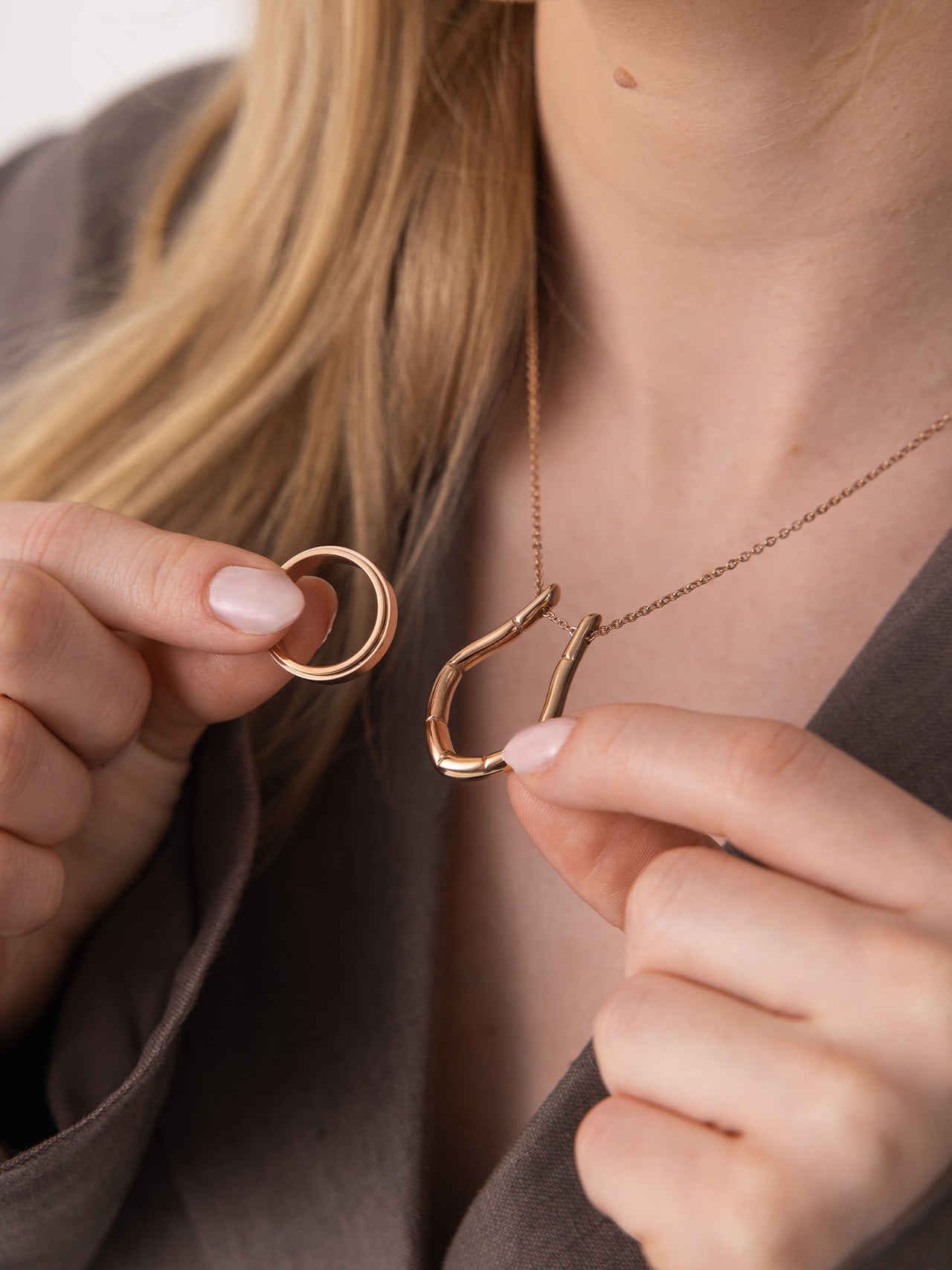 Ring-Halter Tropfen Kette