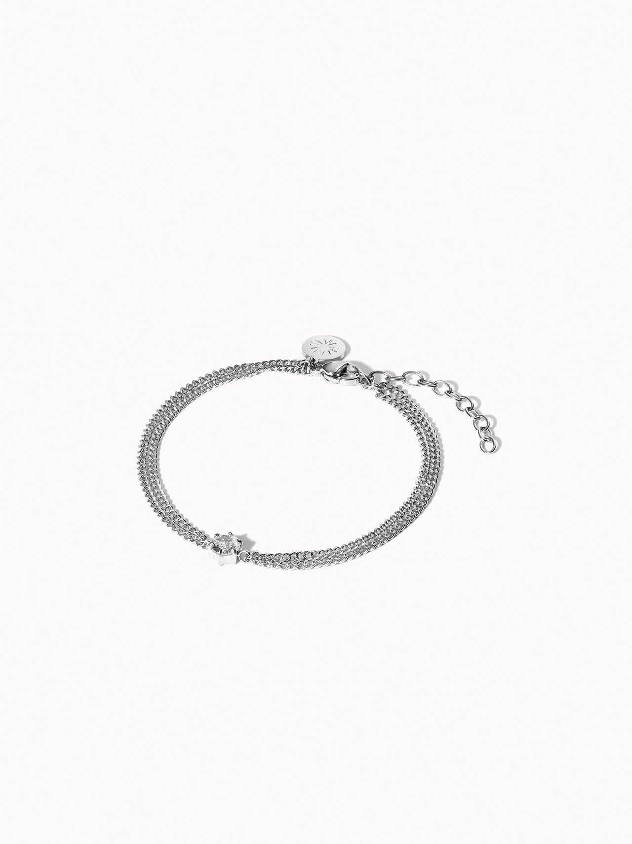 Create Moments Armband aus silbernem Edelstahl mit filigranem Stern-Anhänger, elegant und nickelfrei von PURELEI