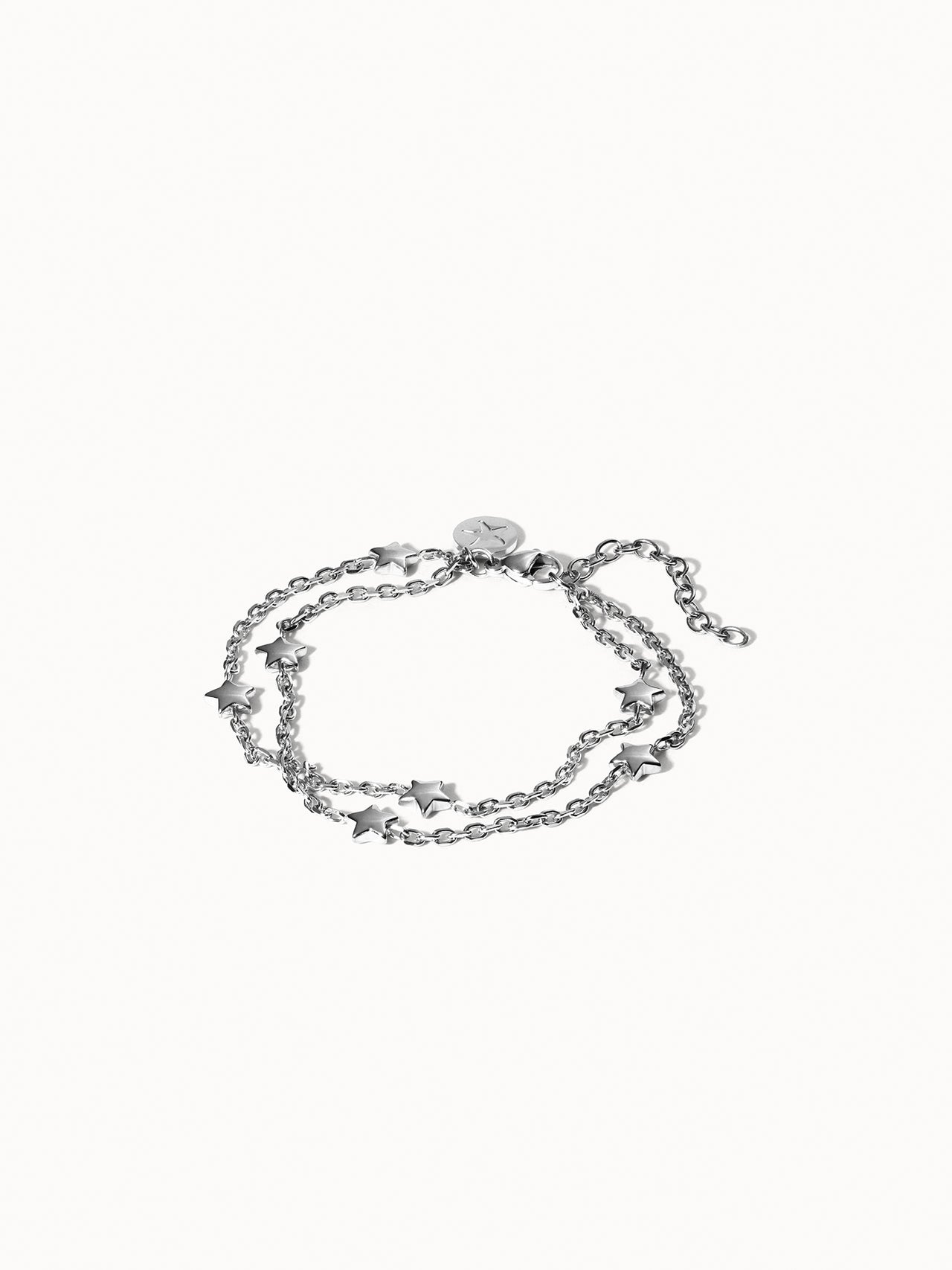 PURELEI Star Armband aus nickelfreiem Silber mit Sternen-Design, elegant und zeitlos getragen.
