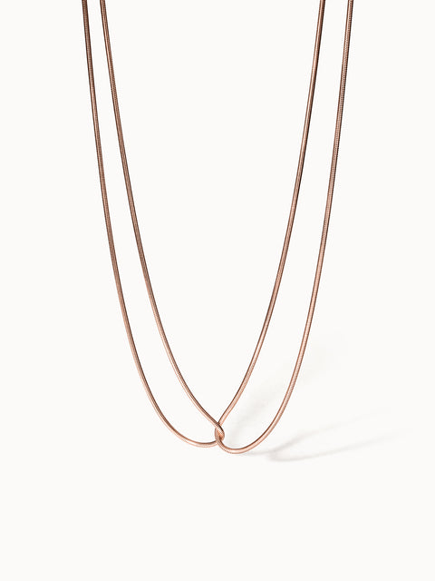 PURELEI Kindness Kette in warmem Roségold, feine Linien, zeitlos elegant, Nickelfrei und allergenfreundlich.