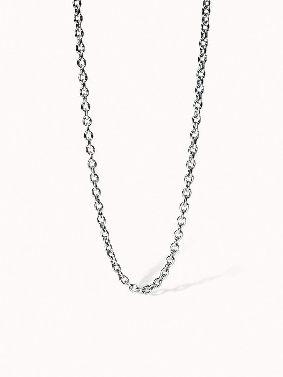 PURELEI Share Aloha Kette aus nickelfreiem Silber mit schlichter Gliederstruktur, zeitlos und elegant.