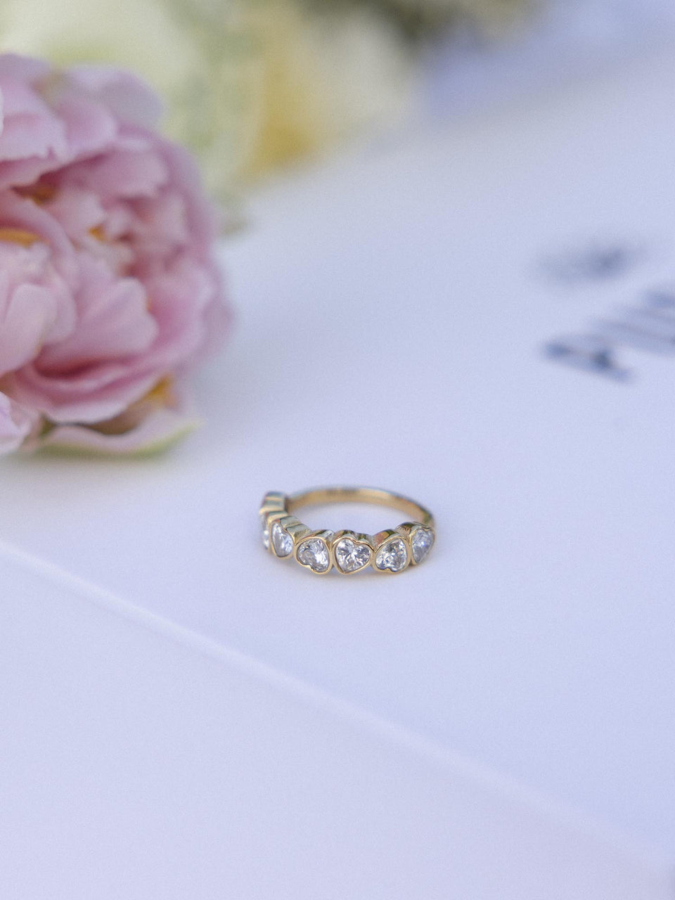 Hearts Of Love White Ring