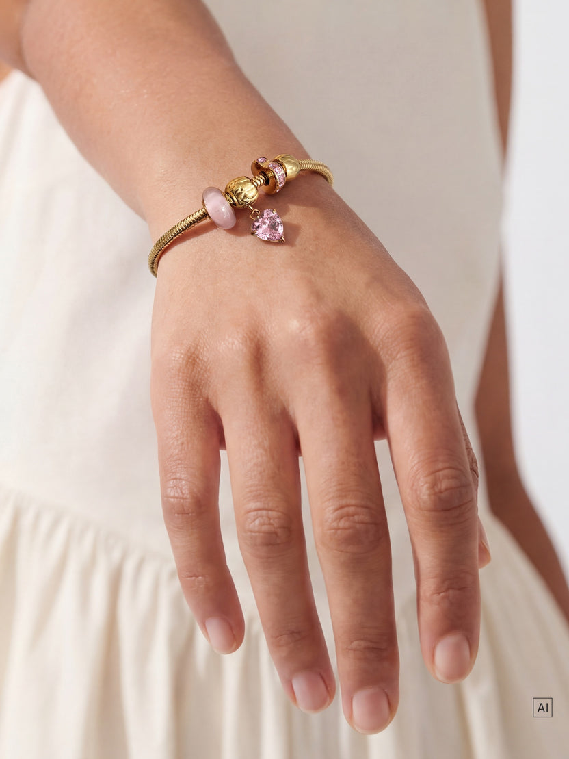 LEI Armband Pink Hearts Set