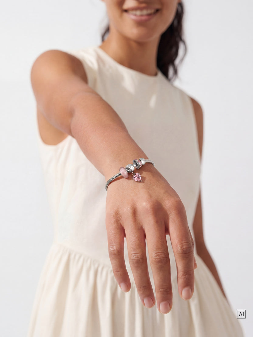 LEI Armband Pink Hearts Set