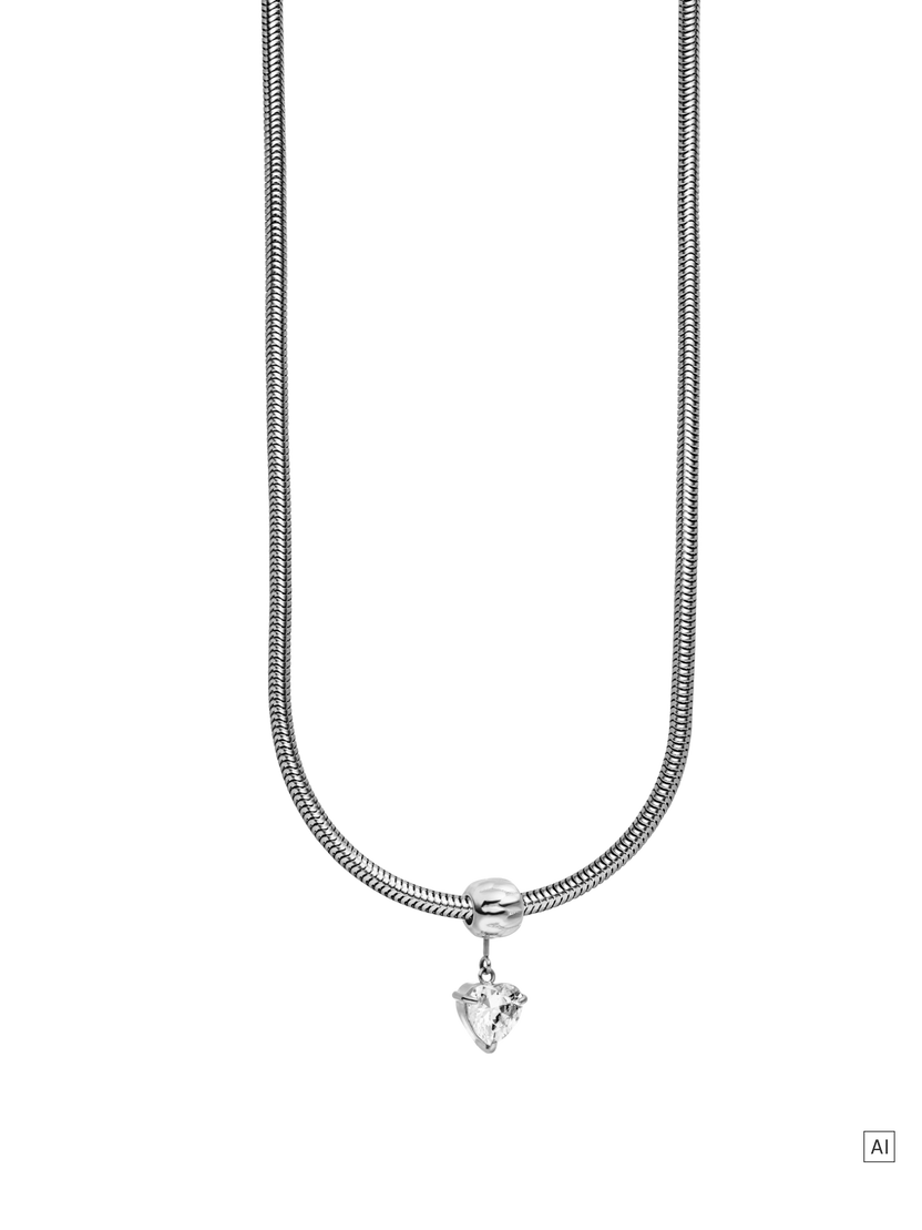 LEI Kette White Heart Set