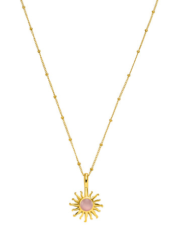 Sun Rosenquarz Kette