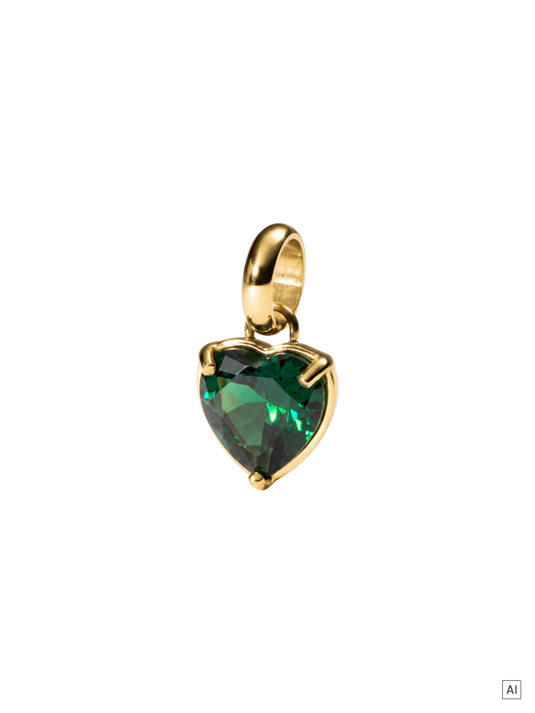 Green Heart Charm