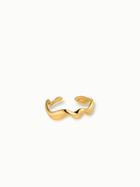 Abstrakt Wave Adjustable Ring
