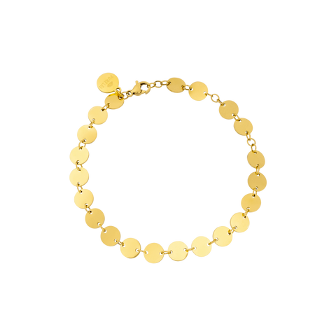 Kalani Armband von PURELEI, 18K goldvergoldete Edelstahl-Plättchen, leicht und elegant, femininer Island-Spirit