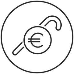 Symbol für finanzielle Sicherheit mit Euro-Zeichen, PURELEI inspiriert.