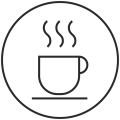 Schlichte Tasse mit Dampf, PURELEI inspiriert, minimalistisch und einladend.