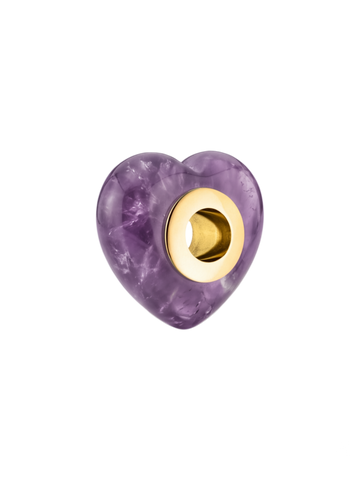 LEI Amethyst Herz Charm