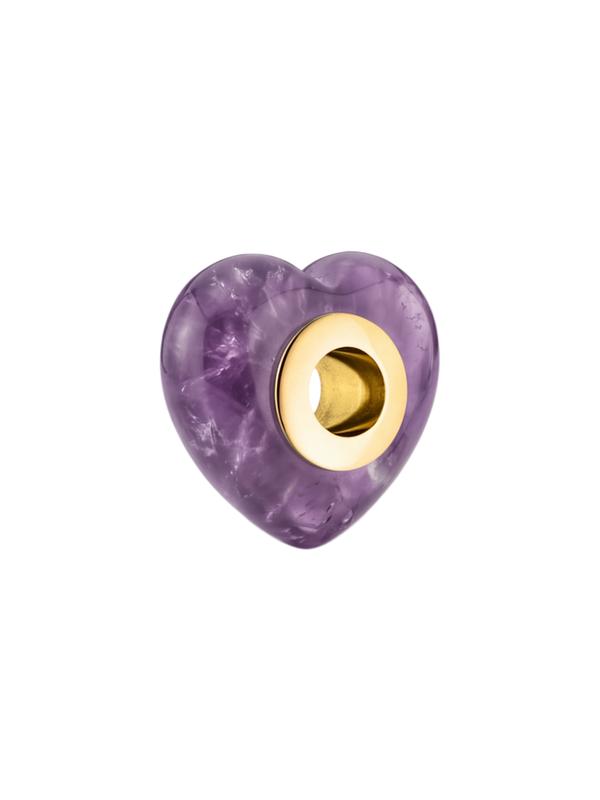 LEI Amethyst Herz Charm