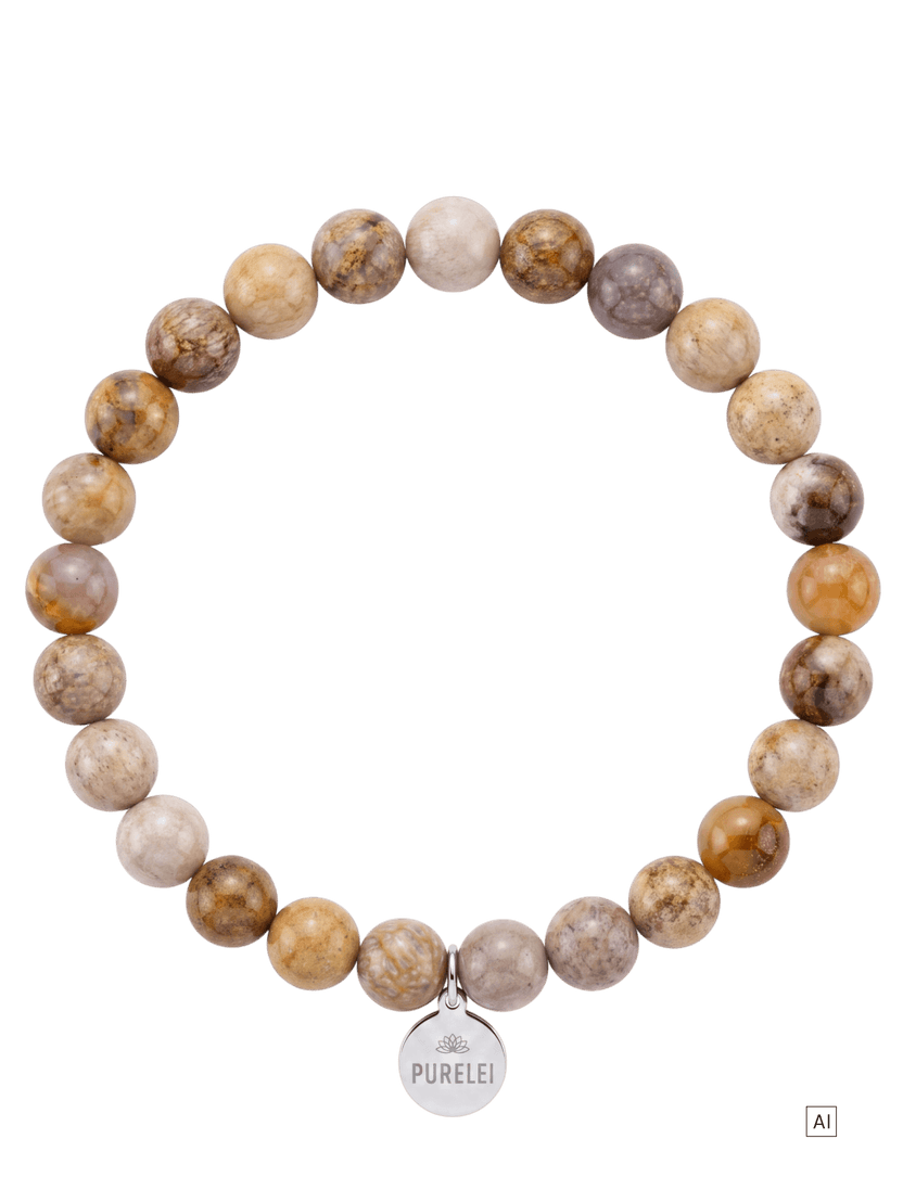 Korallen Jade Perlenarmband