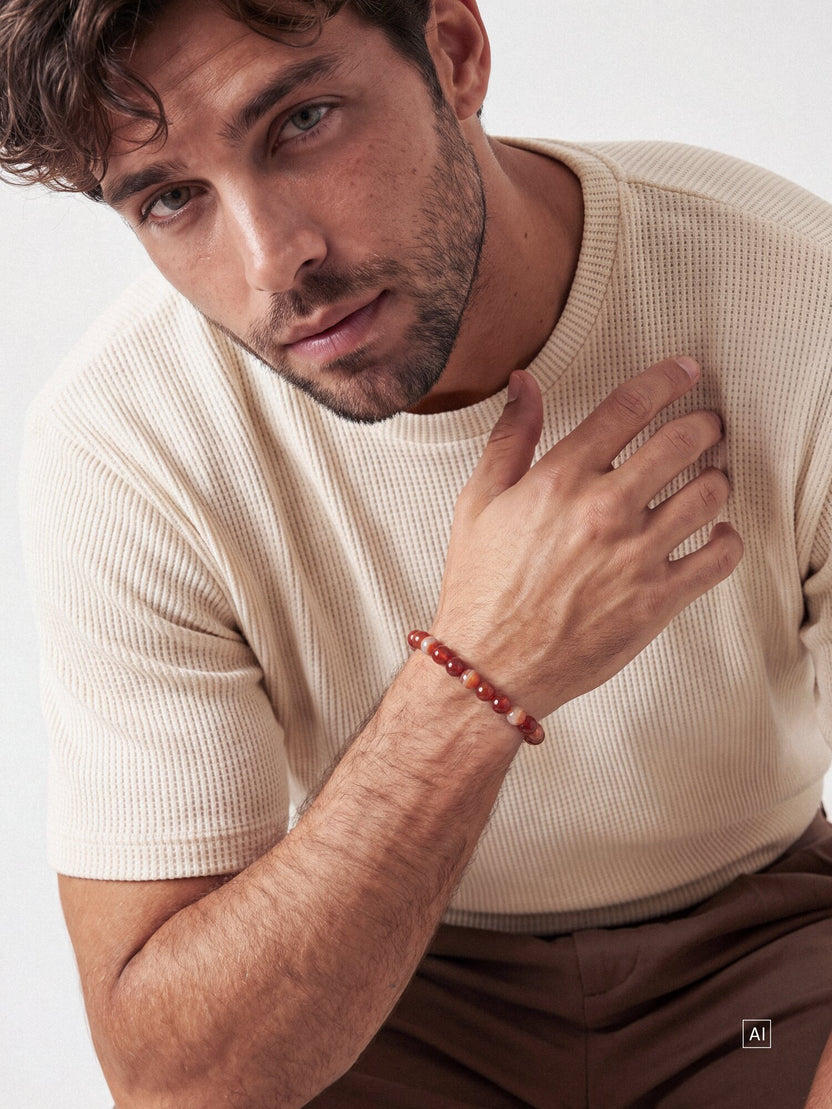 Roter Achat Armband
