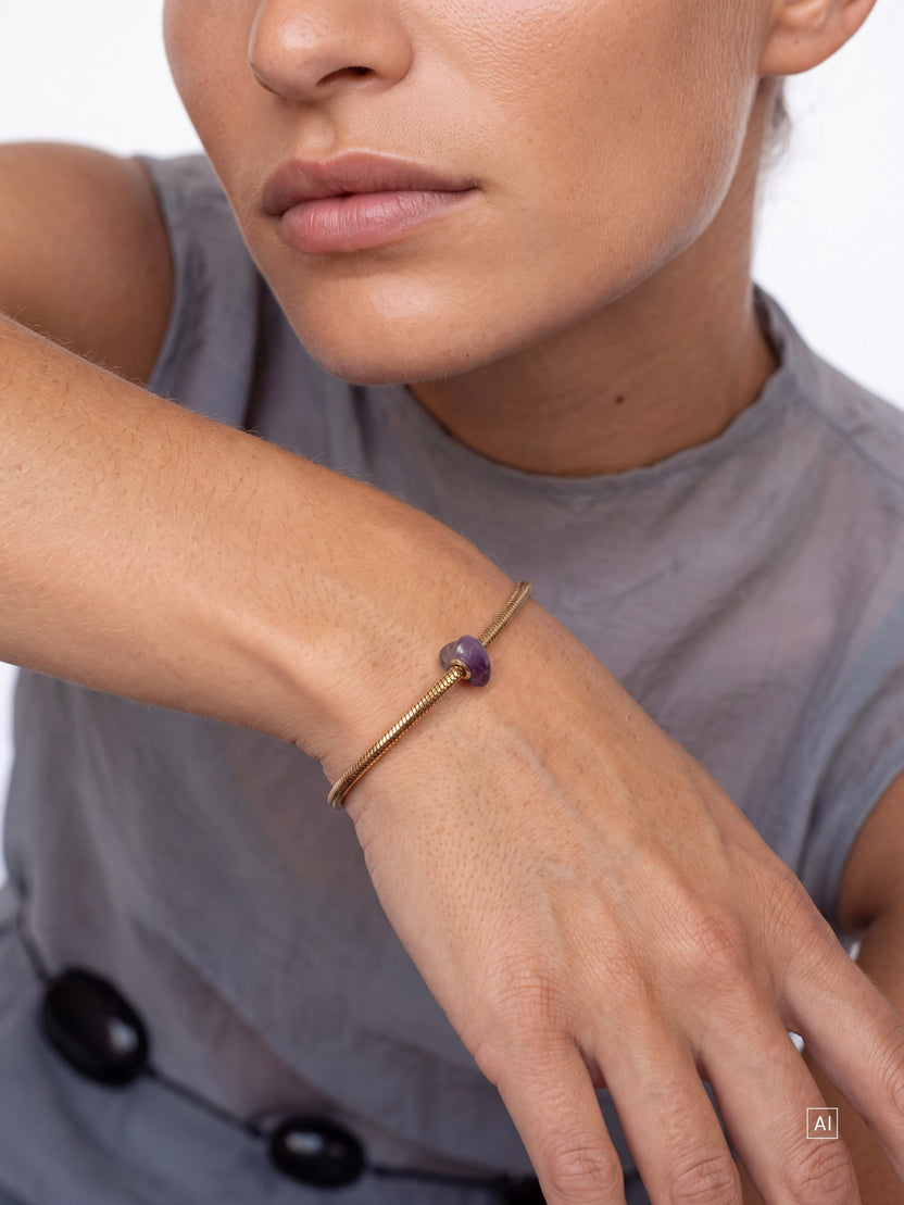 LEI Amethyst Herz Charm