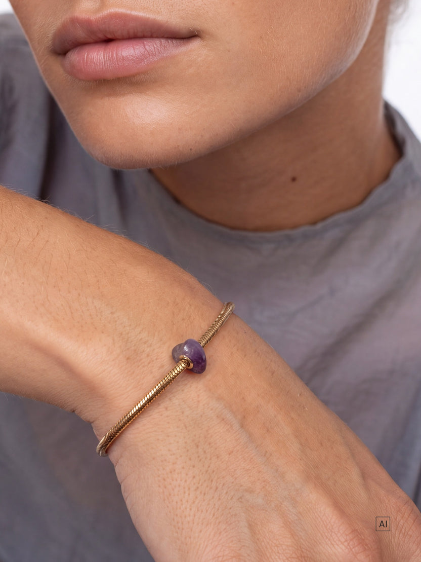 LEI Amethyst Herz Charm