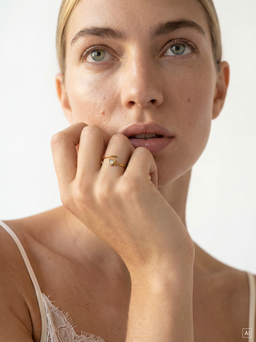 Adjustable Heart Ring