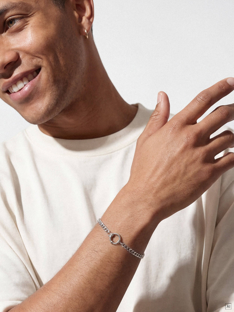 Curb Chain Charm Armband