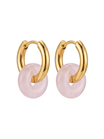 Rosenquartz Hoops