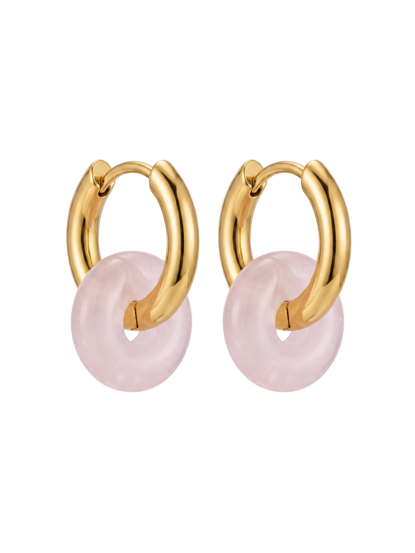 Rosenquartz Hoops