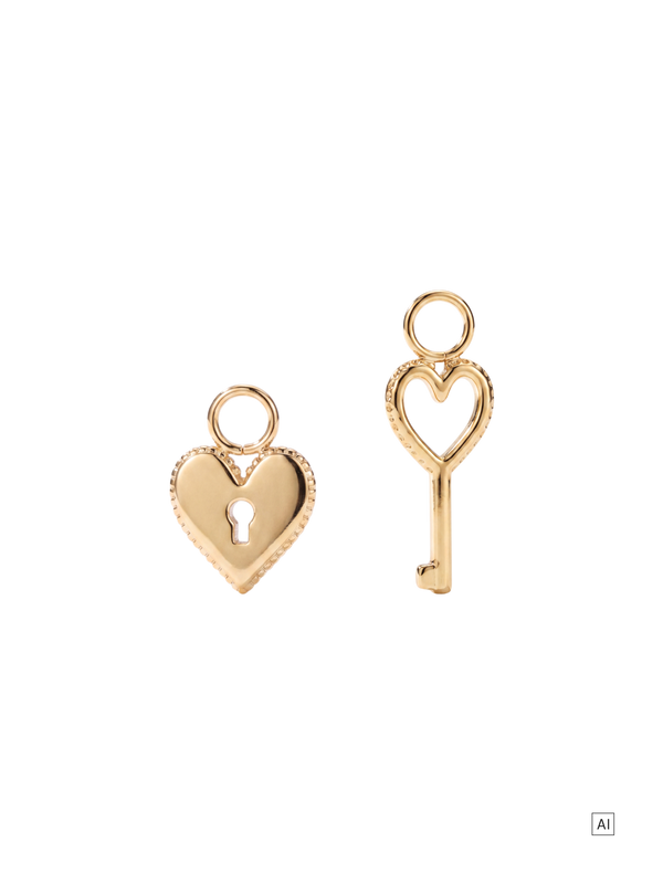 Key To My Heart Ohrring-Charm Set