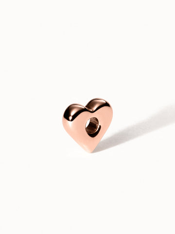 Roségoldener Lei Herz Bubble Charm von PURELEI, weich geformt, verspielt, edel, hochwertige Island-Ästhetik.