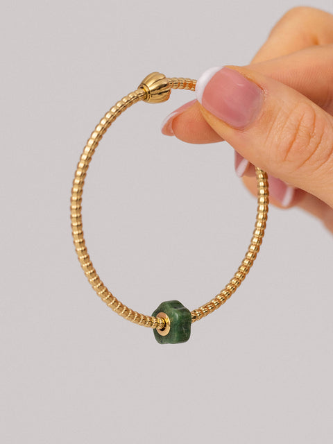 LEI Jade Flower Charm