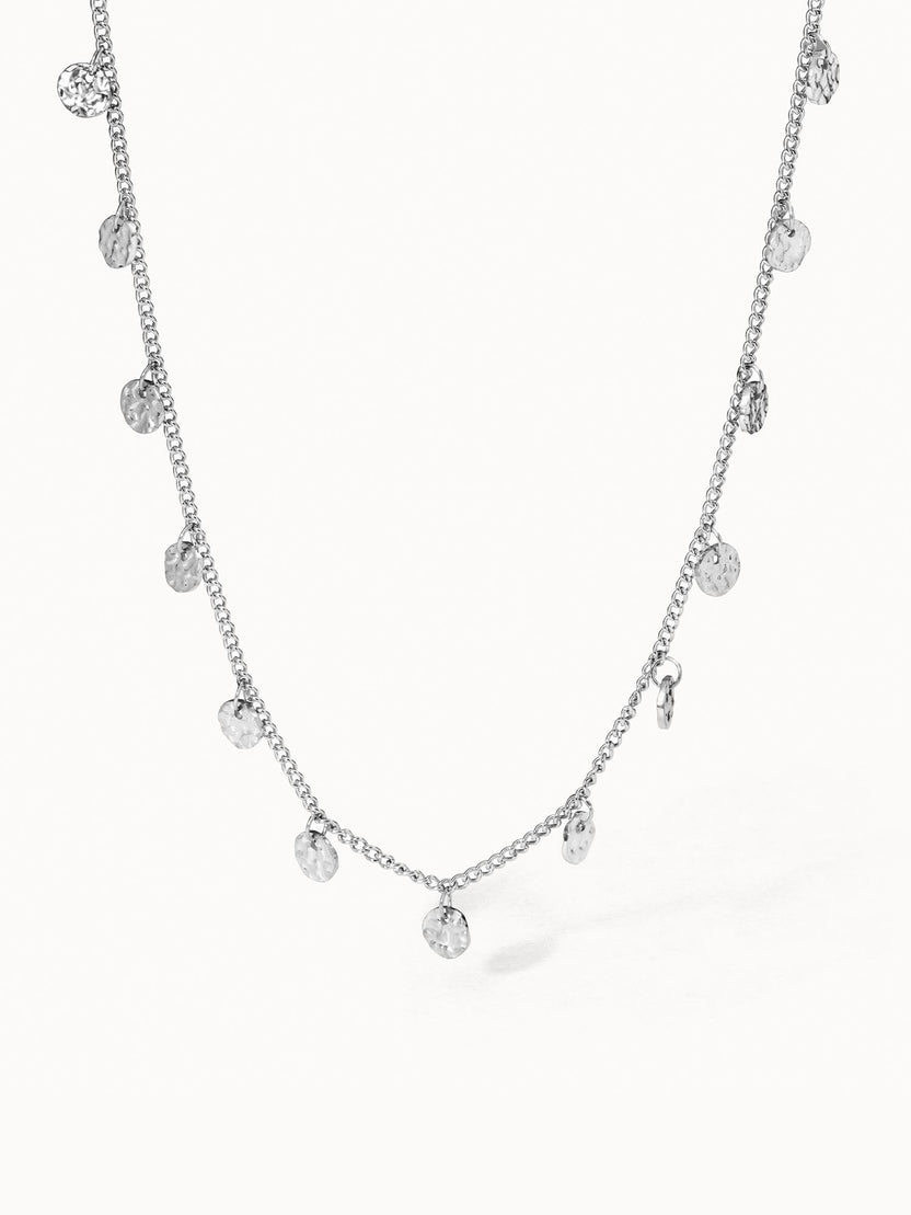 PURELEI Malihini Kette aus nickelfreiem Silber mit geprägten Coins, zart und elegant für Layering-Styles.