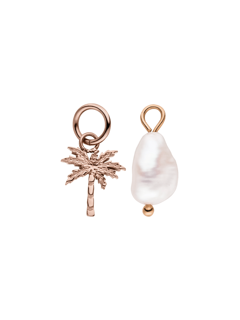 Pearl and Palm Charm Set
