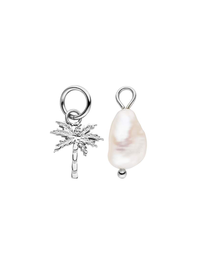 Pearl and Palm Charm Set