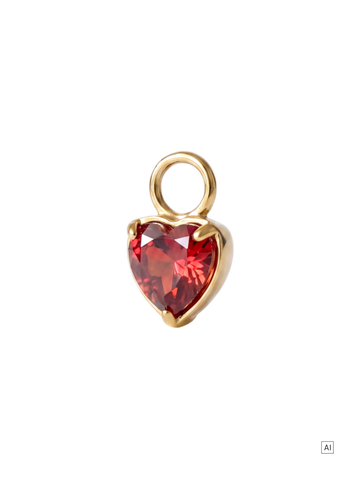 Red Heart Ohrring-Charm