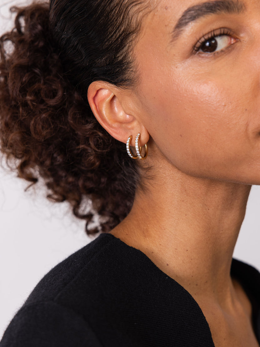 Glitter Hoop Ohrring Set