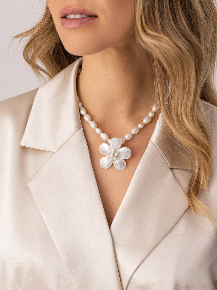 Pearly Flower Charm