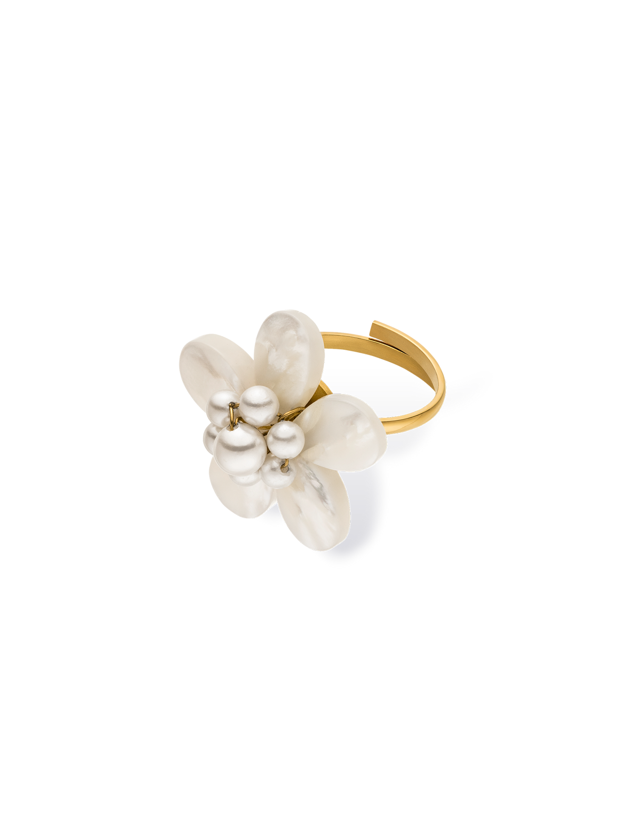 Pearly Flower Ring