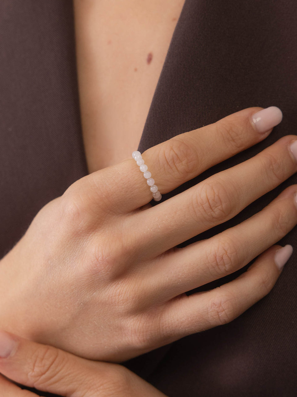 Rosenquarz Anxiety Ring