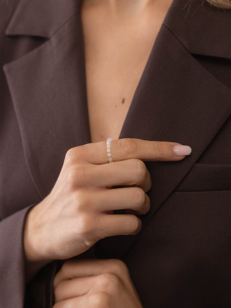 Rosenquarz Anxiety Ring