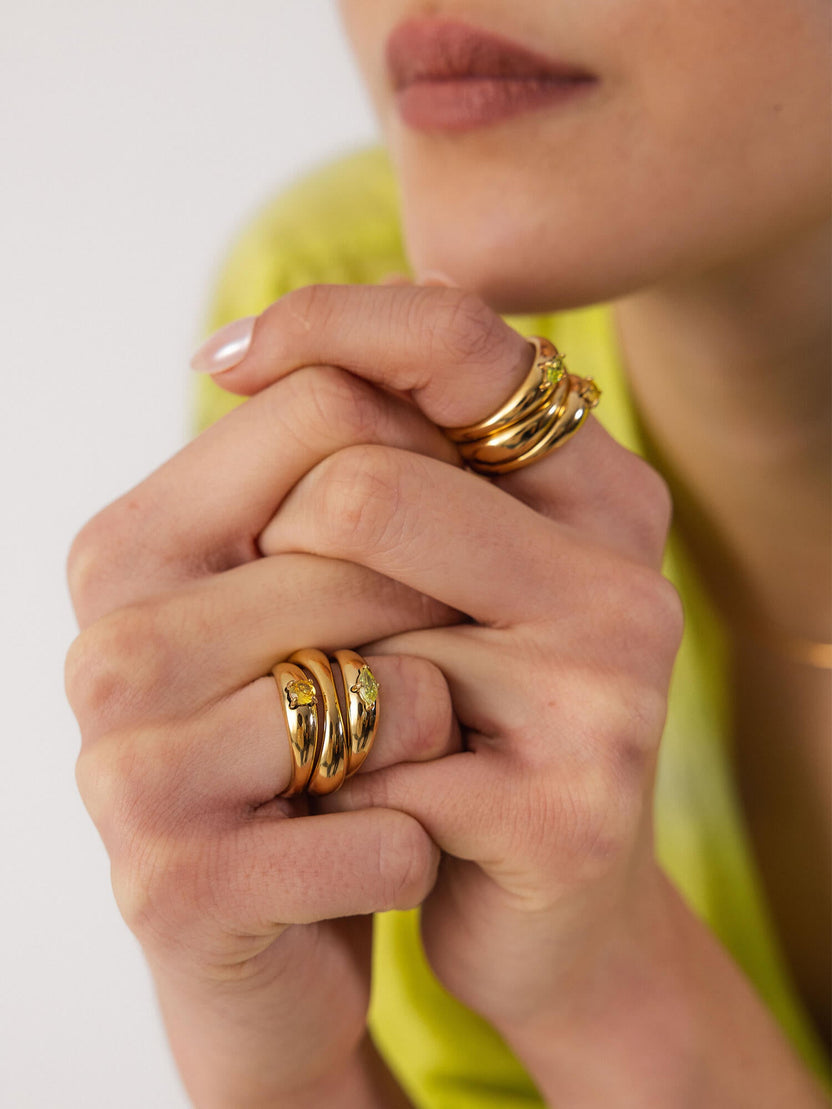 Soft Curve Ring Set