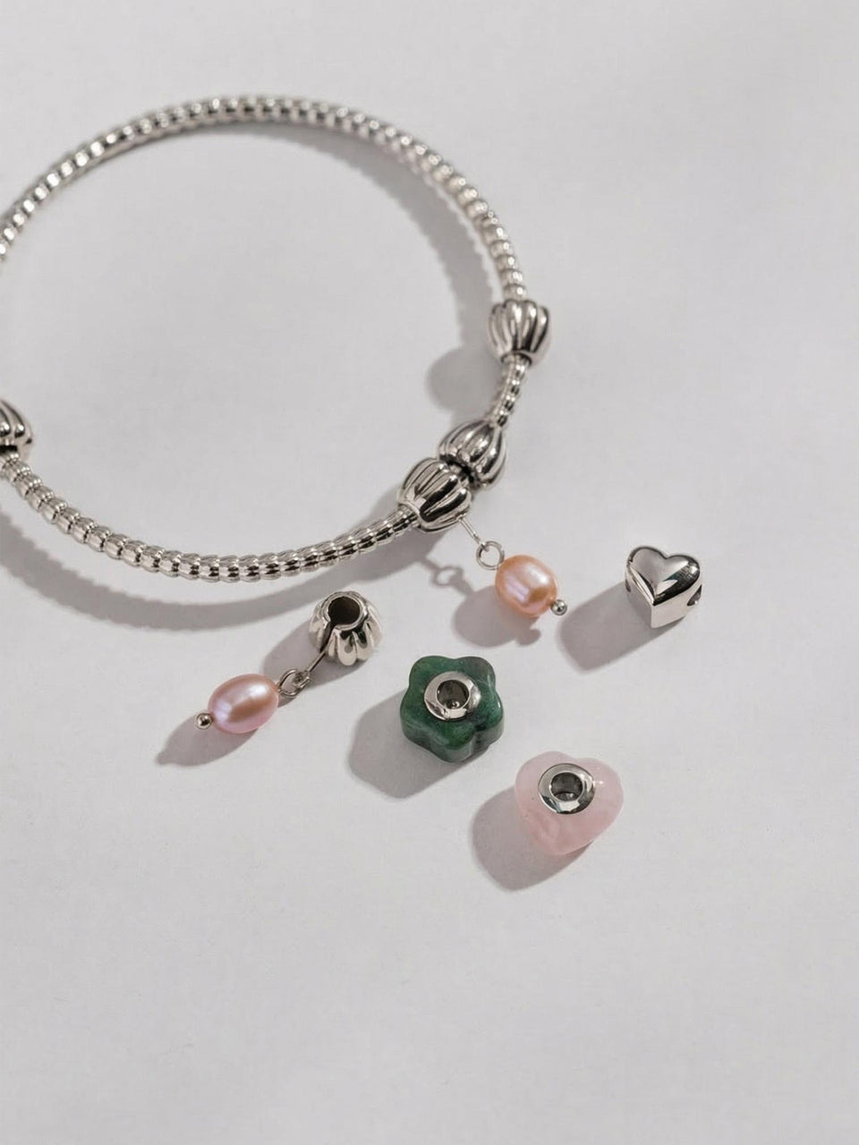 LEI Jade Flower Charm