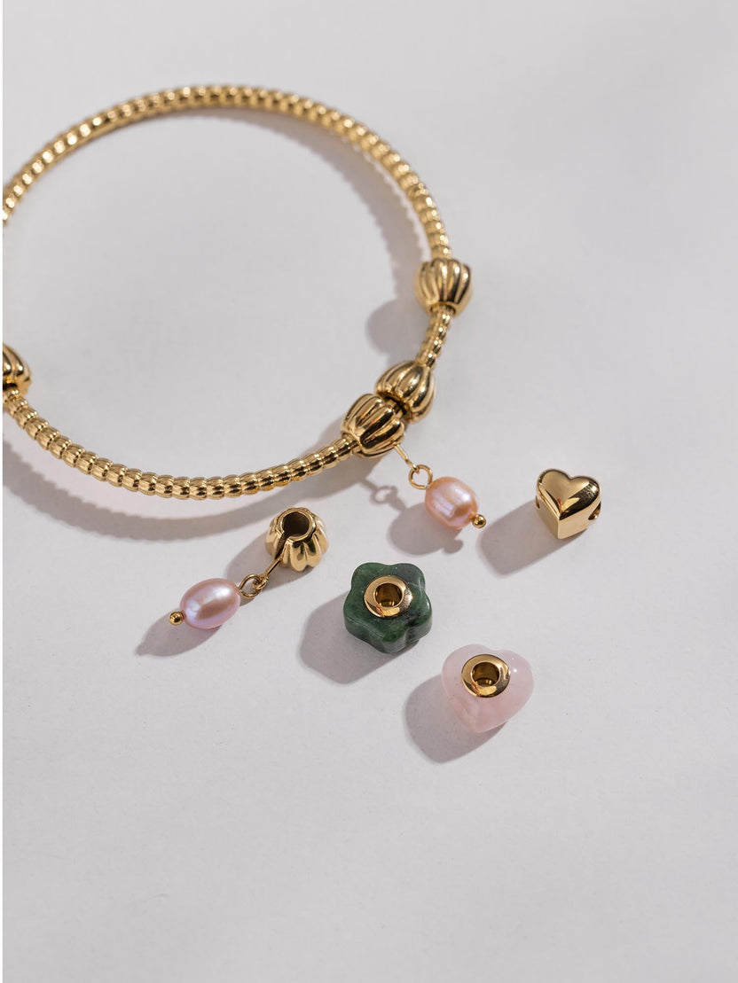 LEI Rosequarz Heart Charm