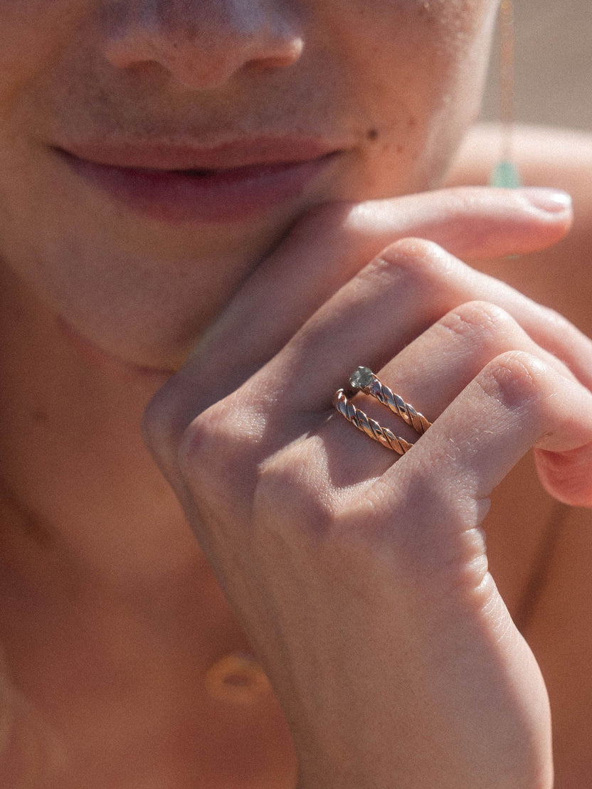 Volcano Ring Set Weiß