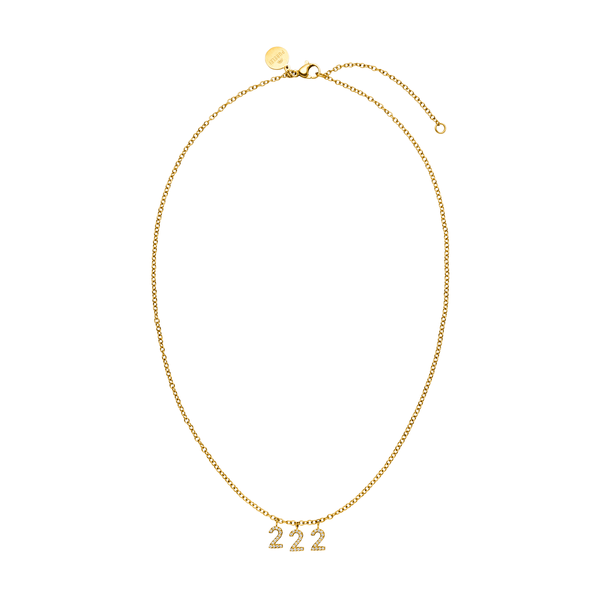 222 Angel Number Necklace Stainless Steel, Custom Jewelry Necklace Charms  Minimalist Pendant Design in Gold Silver Lucky Number Year Date - Etsy