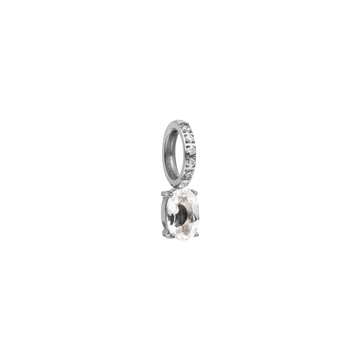 Silberner Anhänger mit klaren Kristallen, elegant und funkelnd, von PURELEI.