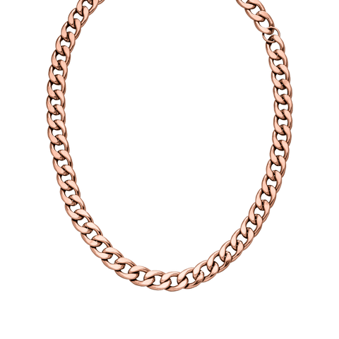 PURELEI Ikaika Kette in Roségold, Edelstahl vergoldet, starke Gliederkette, elegant und urban, Island-Spirit.