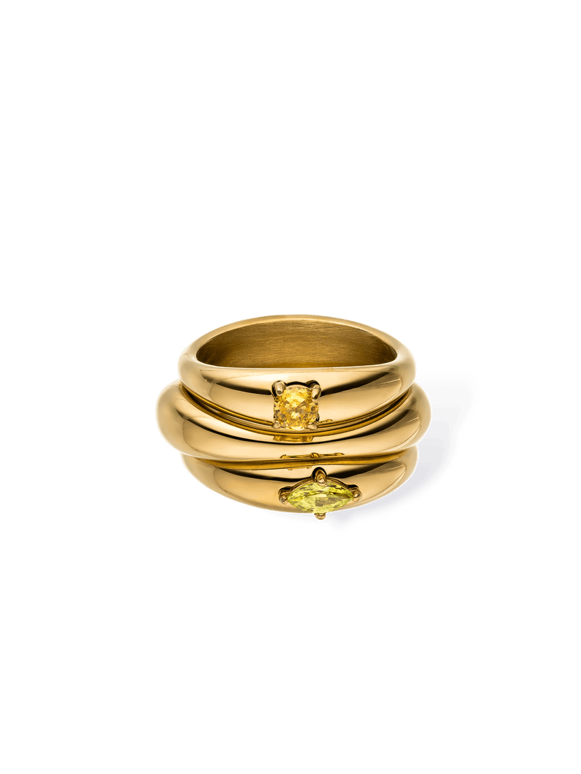 Soft Curve Ring Set
